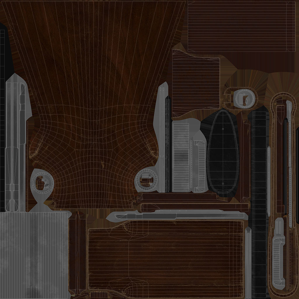 Remington 870 Shotgun Low-poly 3D model_28