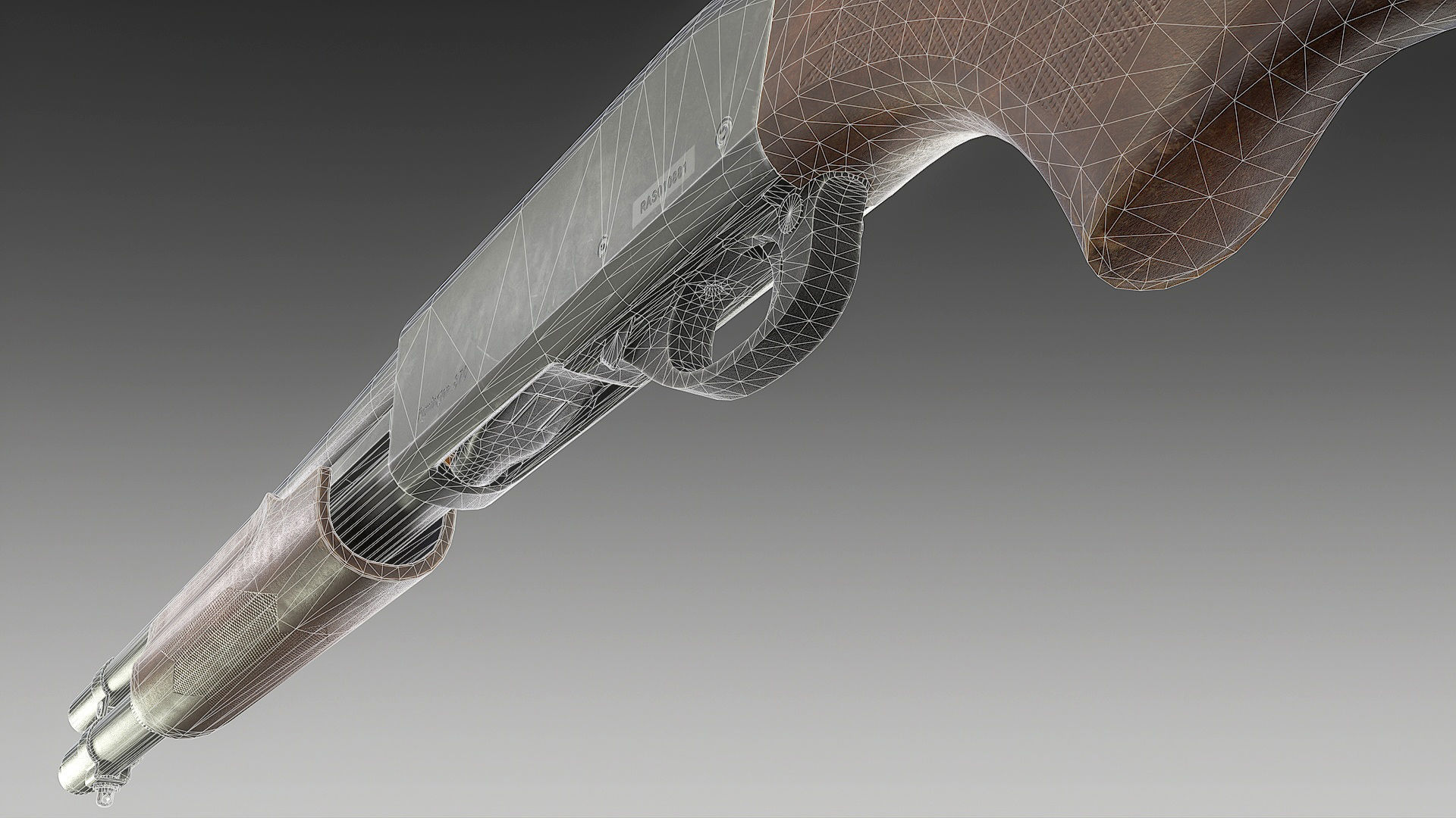 Remington 870 Shotgun Low-poly 3D model_25