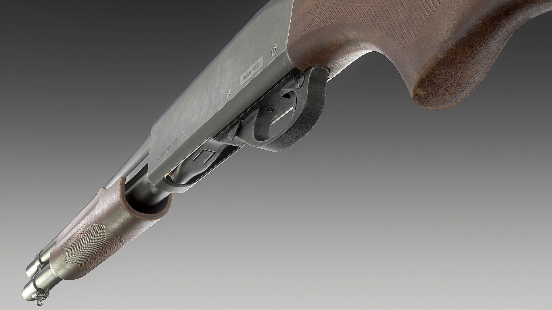 Remington 870 Shotgun Low-poly 3D model_18