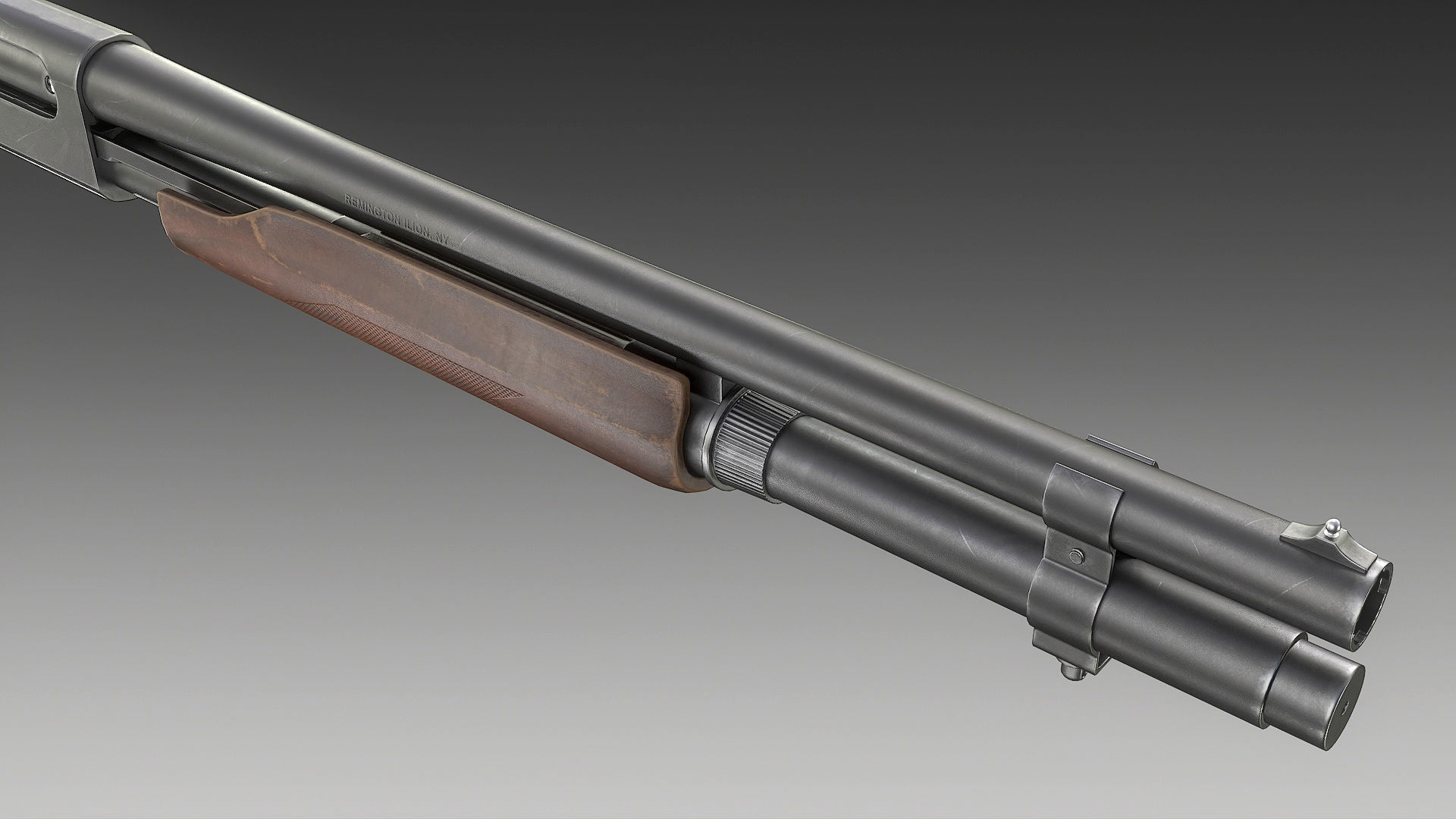 Remington 870 Shotgun Low-poly 3D model_10