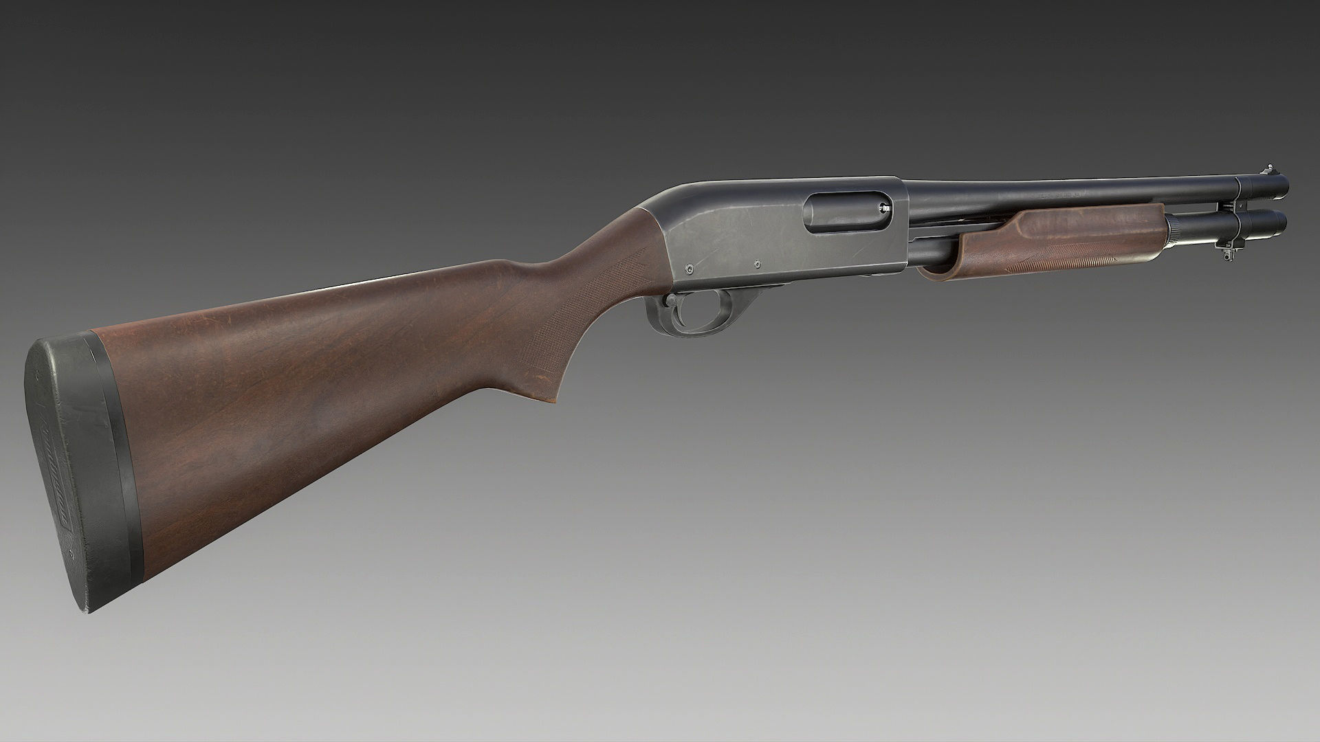 Remington 870 Shotgun Low-poly 3D model_21