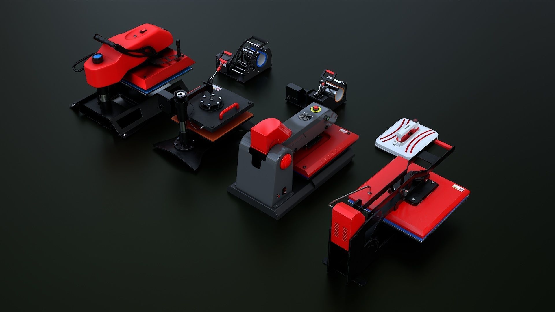 Sublimation Heat Press Machine Bundle 3D Model Collection_22
