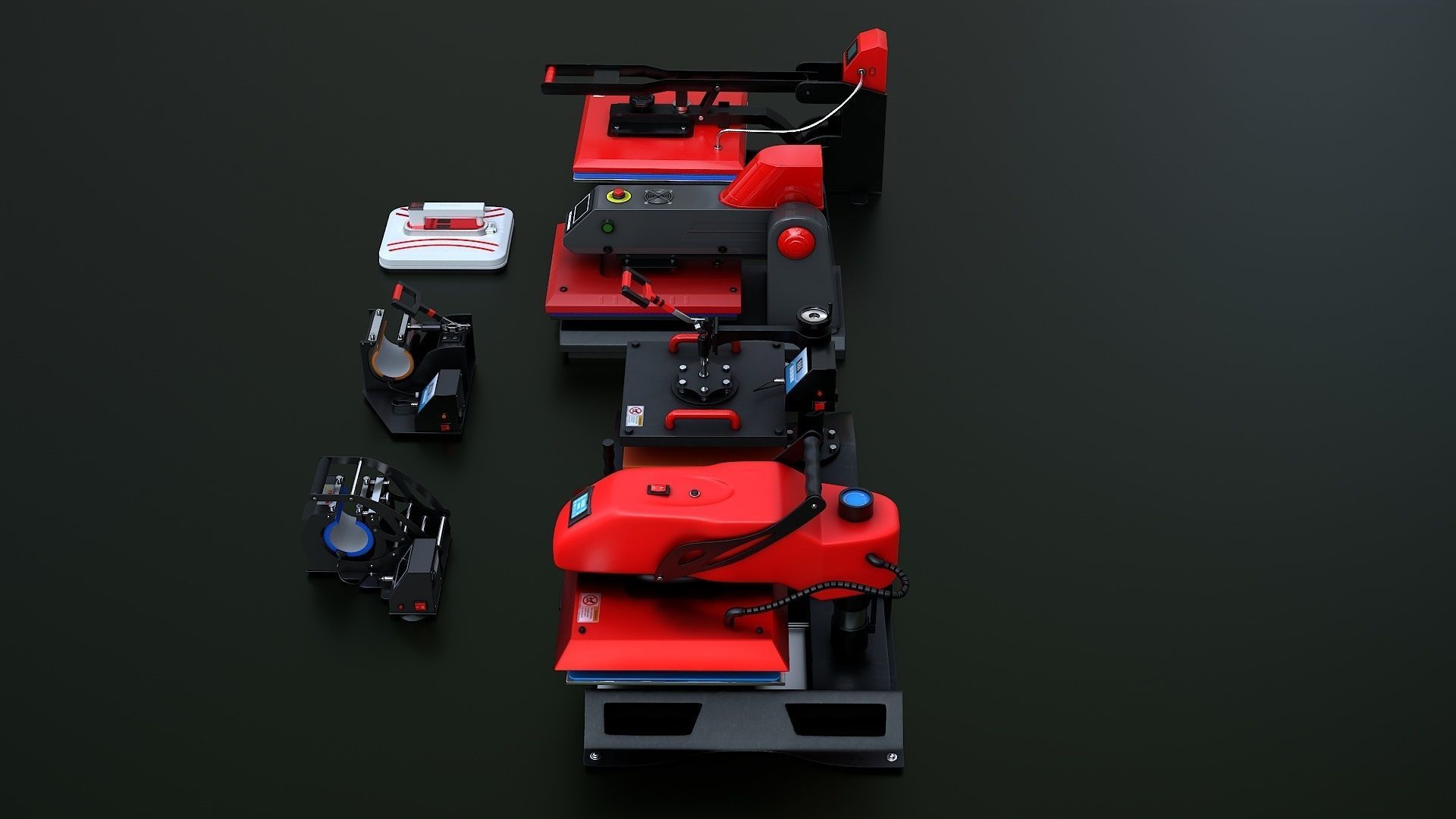 Sublimation Heat Press Machine Bundle 3D Model Collection_21