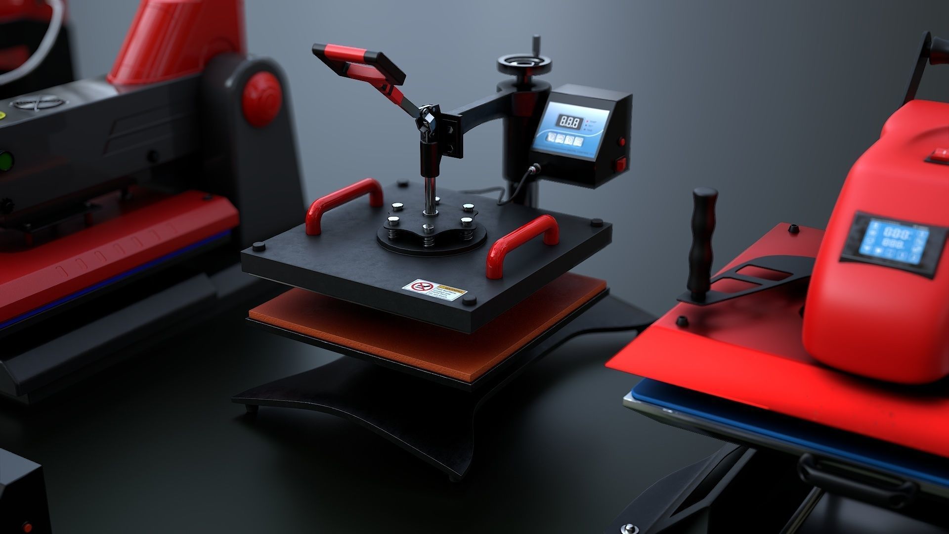 Sublimation Heat Press Machine Bundle 3D Model Collection_19