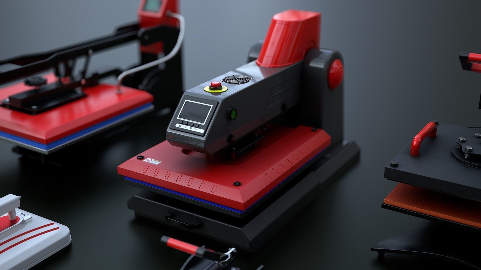 Sublimation Heat Press Machine Bundle 3D Model Collection_18