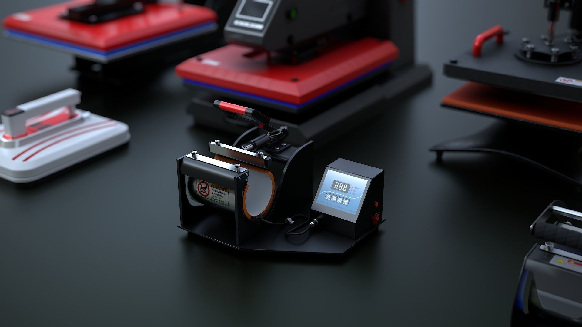 Sublimation Heat Press Machine Bundle 3D Model Collection_15
