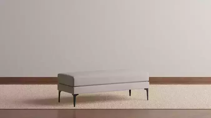 Irongate Upholstered Bench 3D model