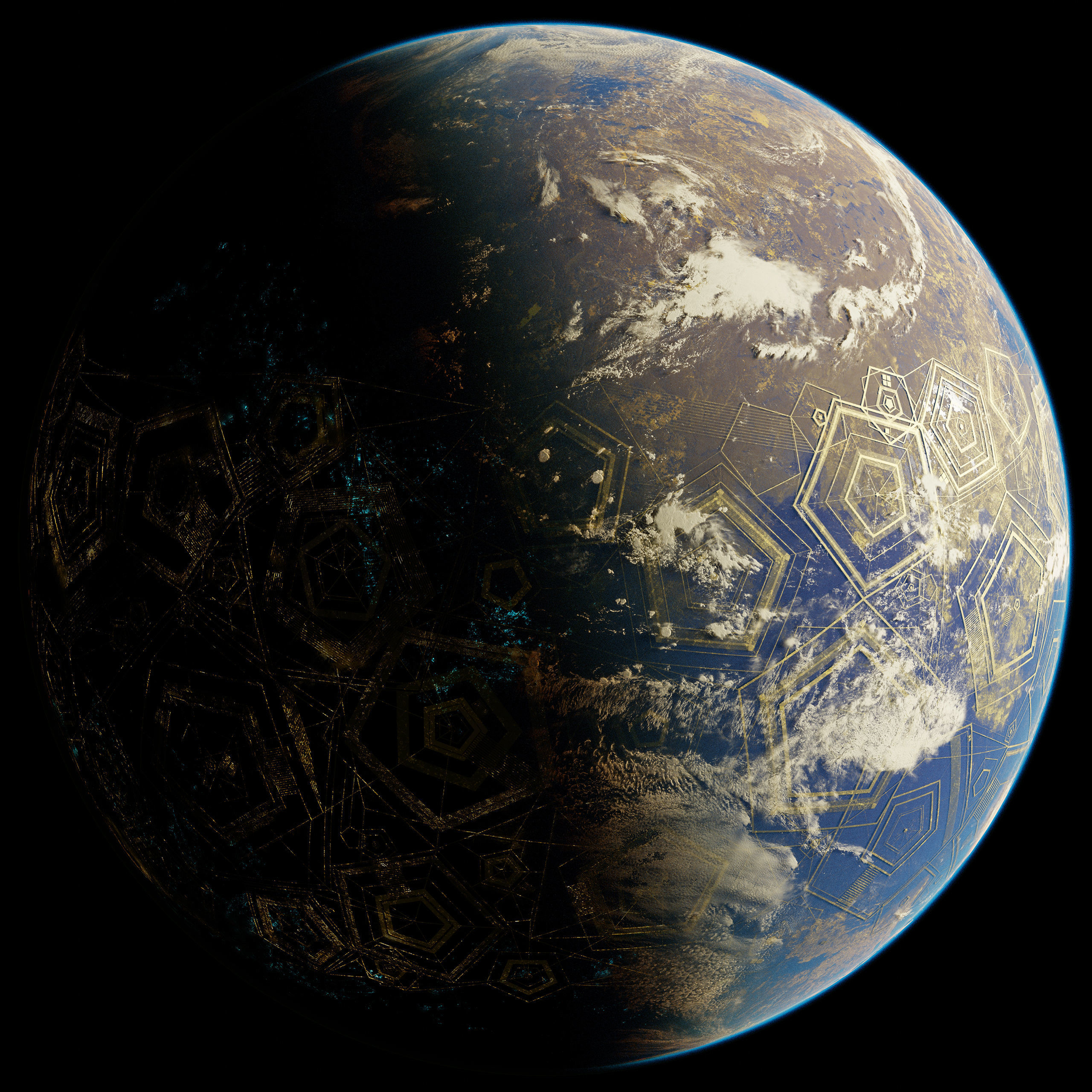 Planet Asgard 12K 3D model_2