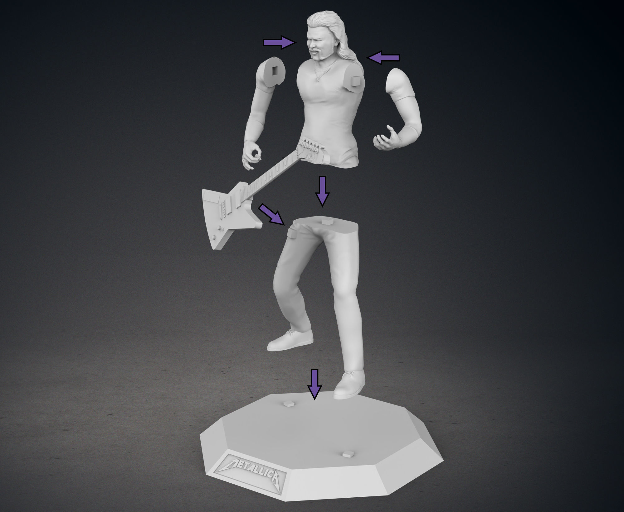 James Hetfield 3D print model_10