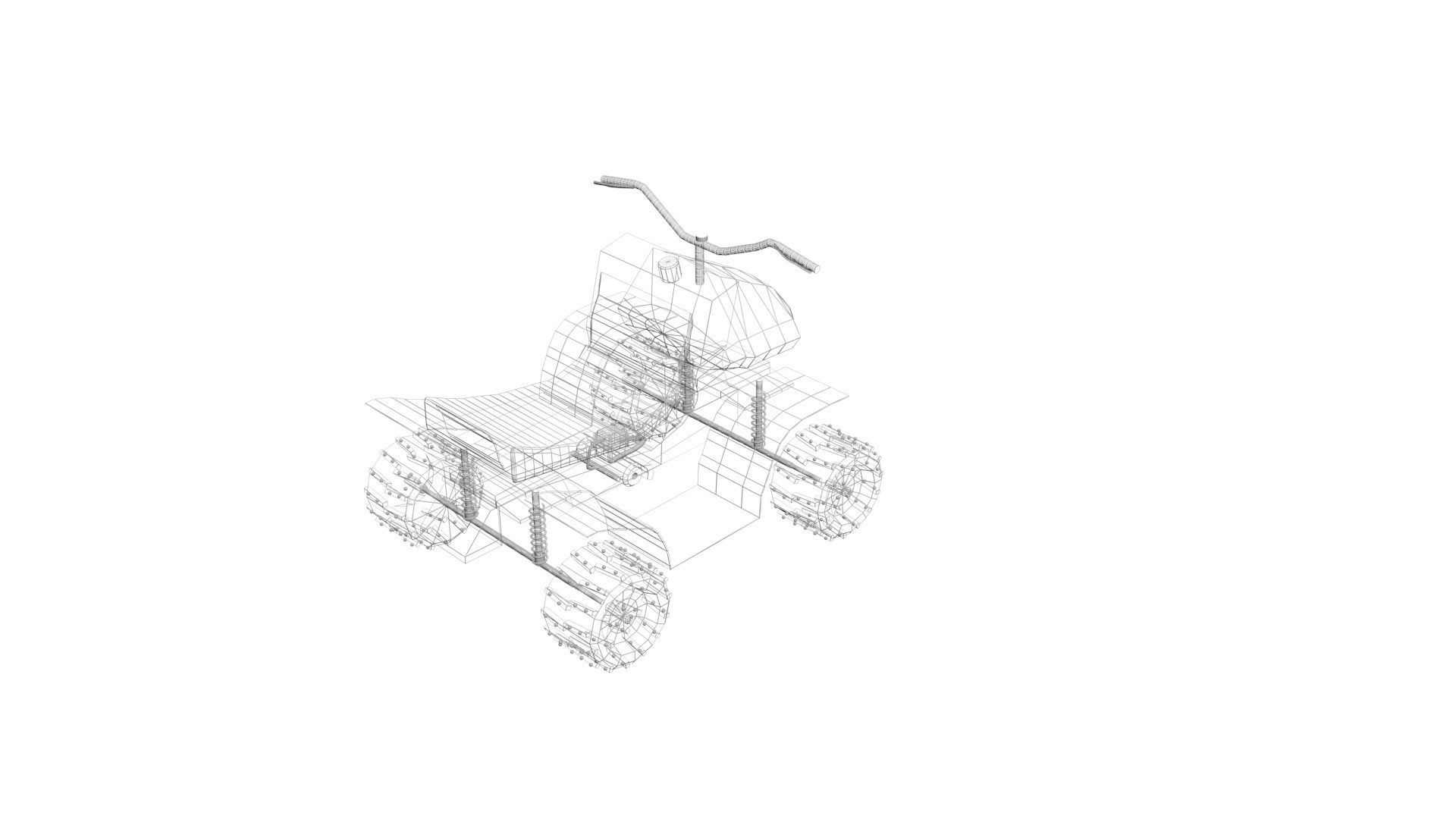Toy Quadricycle 3D model_5