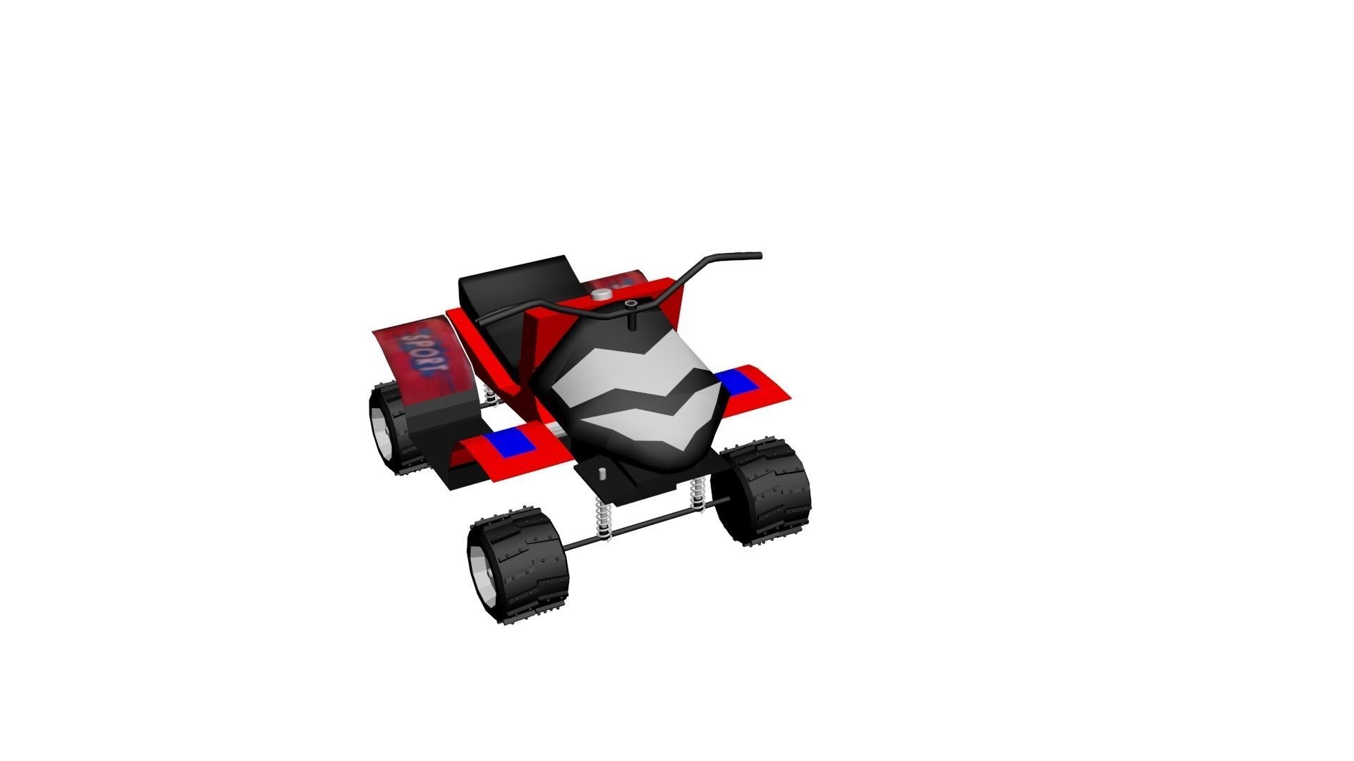 Toy Quadricycle 3D model_2