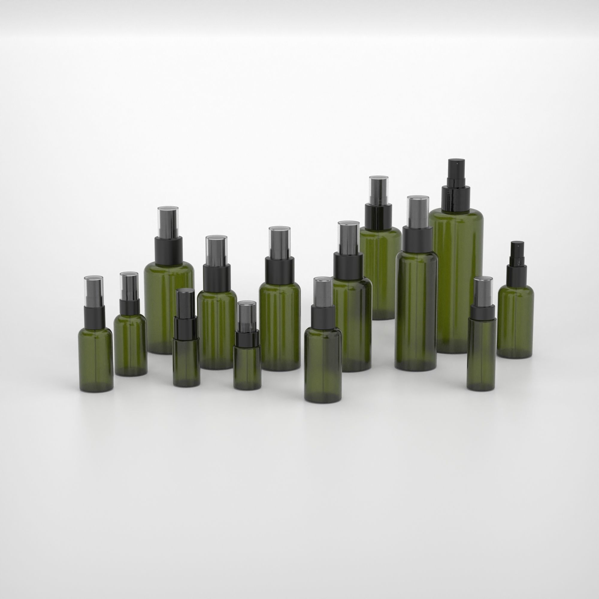cosmetic spray containers total set 3D model_2