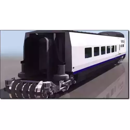 Wagon Club Train Studio Max 3D model
