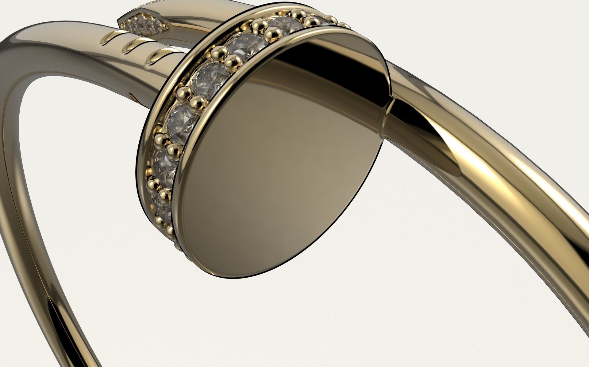 Bracelets JUSTE UN CLOU  New lock Mechanizme R15 3D print model_3