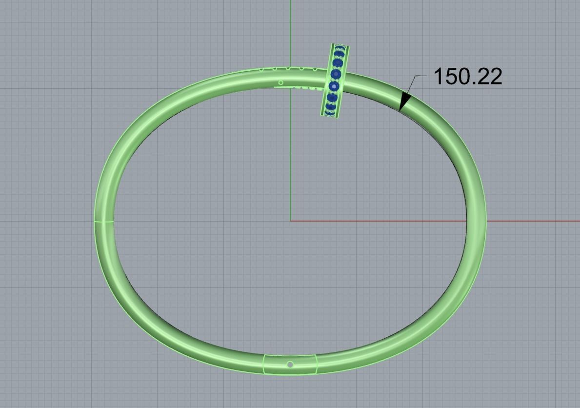 Bracelets JUSTE UN CLOU  New lock Mechanizme R15 3D print model_4