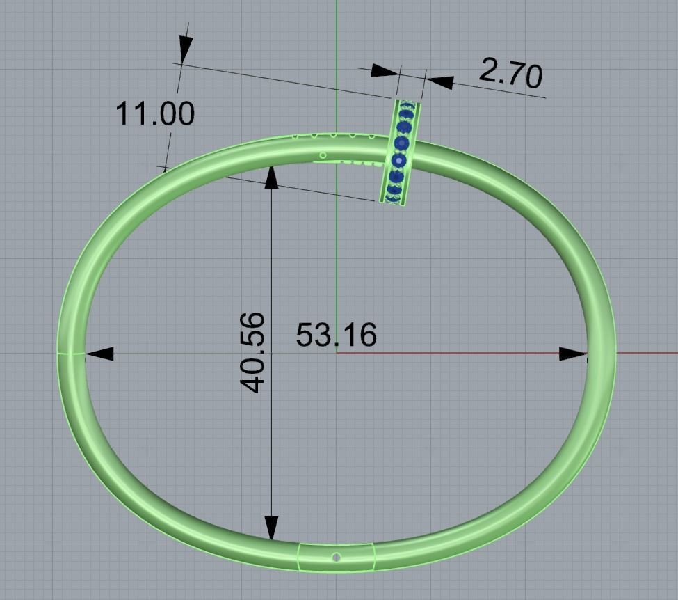 Bracelets JUSTE UN CLOU  New lock Mechanizme R15 3D print model_5