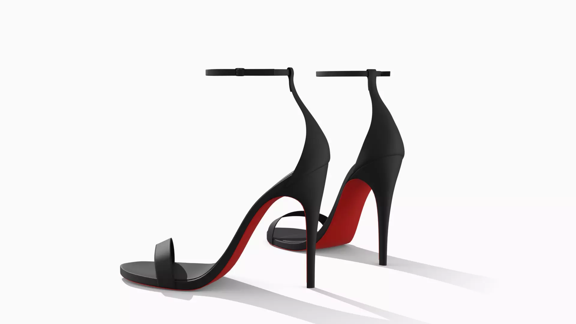 3D High Heels - Ankle Strap Sandal Heels v2 Free 3D model