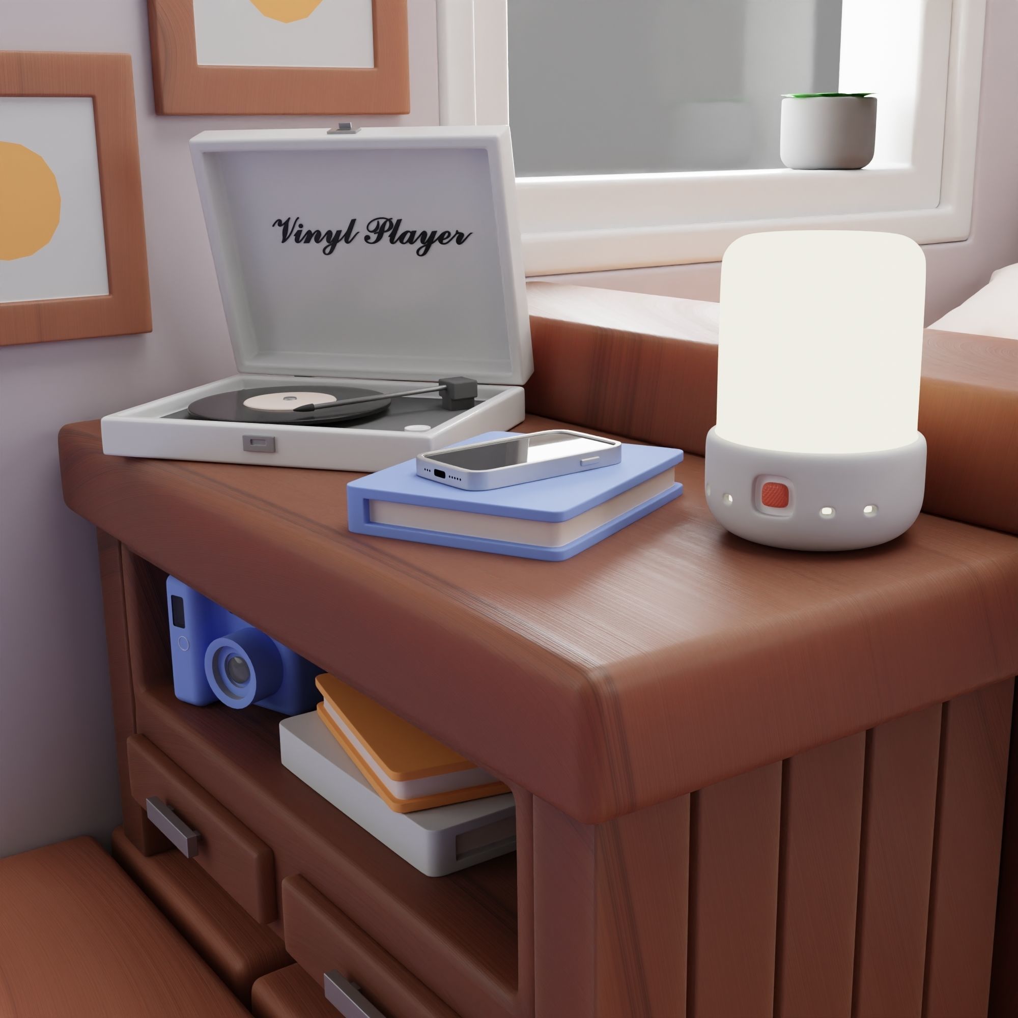 Cozy bedroom 3D model_3