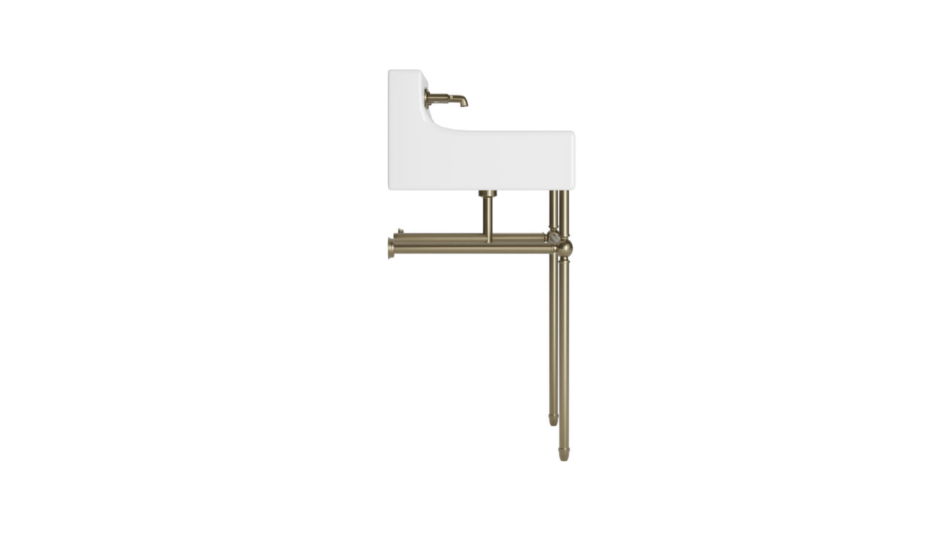 Brass Console Sink 3D model_3