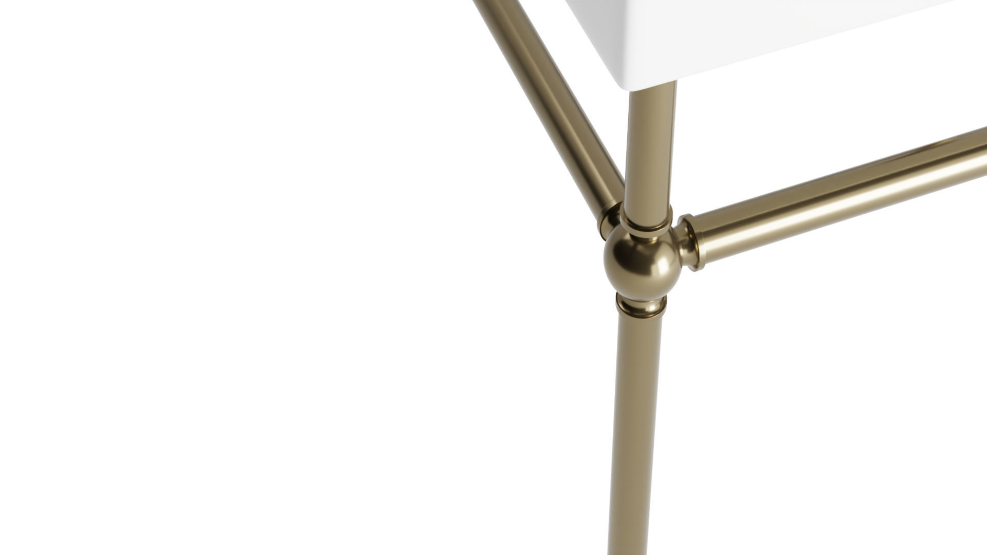 Brass Console Sink 3D model_2