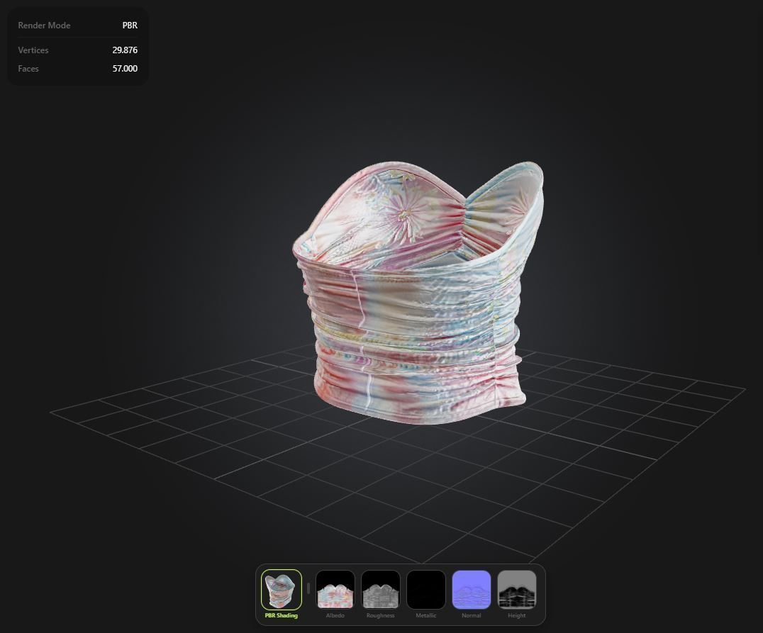 Camo Top PBR 4k Low-poly 3D model_1