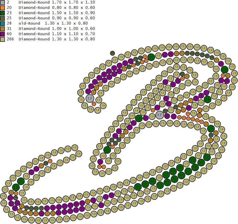 Custom Initial B Letter Diamond Pendant A to Z Alphabet Necklace 3D print model_15