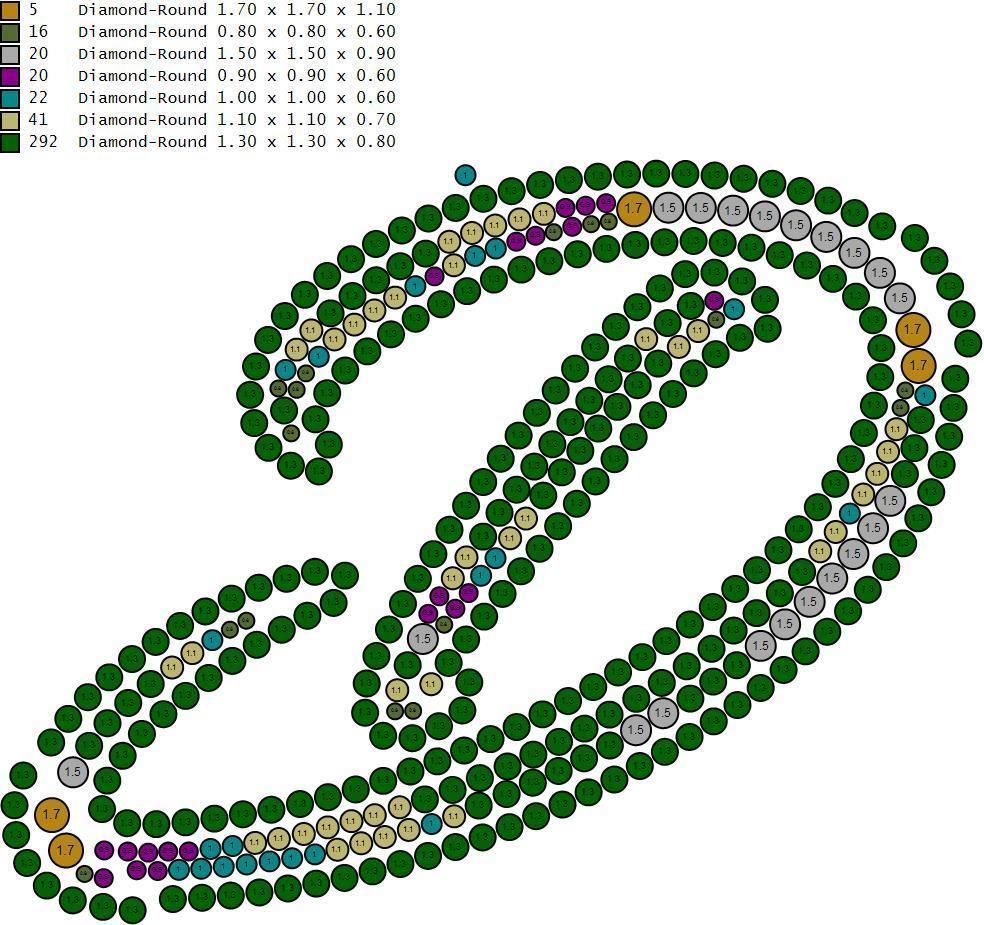 Custom Initial D Letter Diamond Pendant A to Z Alphabet Necklace 3D print model_15