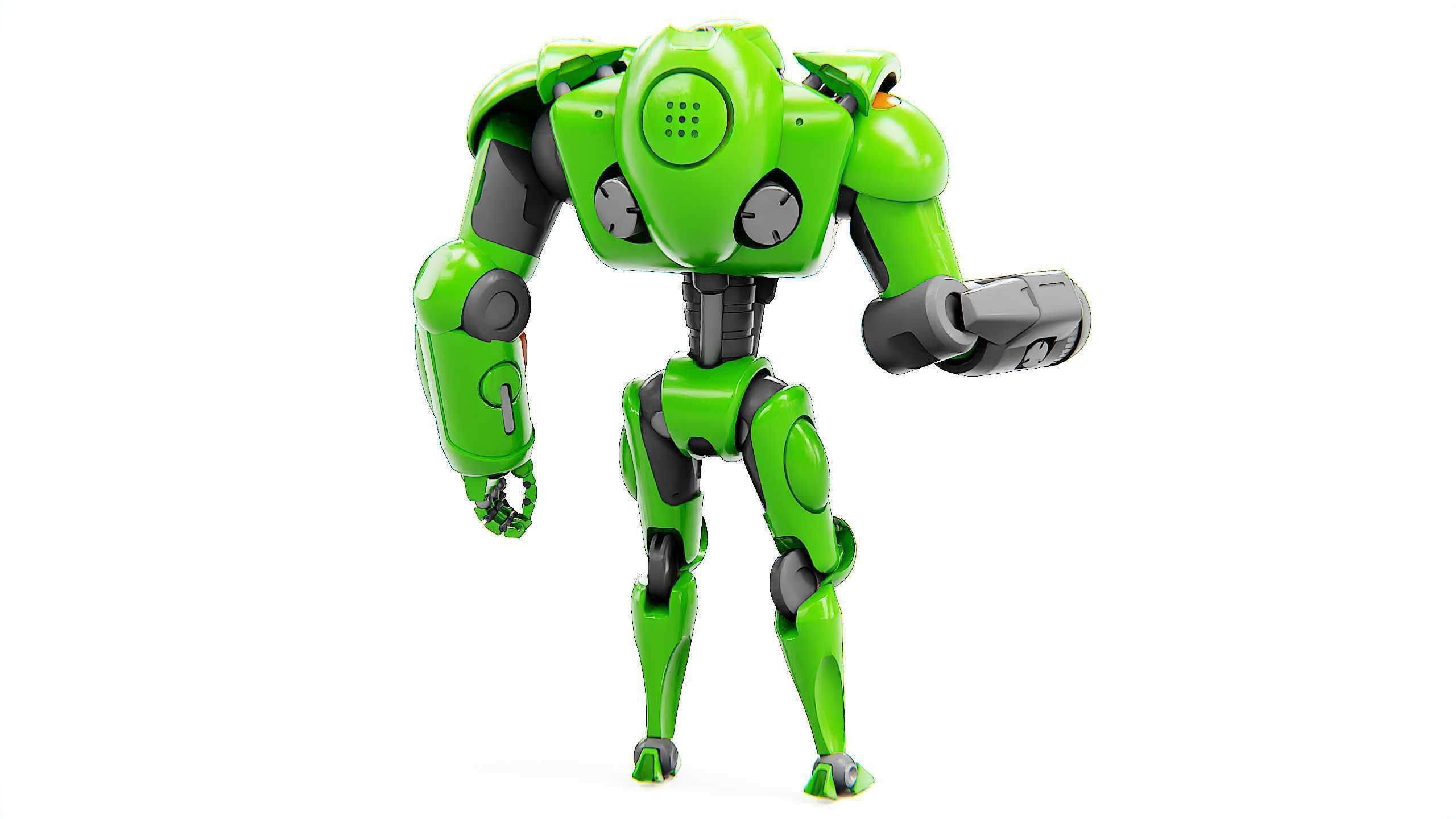 BATTLE DROID OSTRADAM  Rigged for Unreal Engine - Unity - MIXAMO 3D model_17