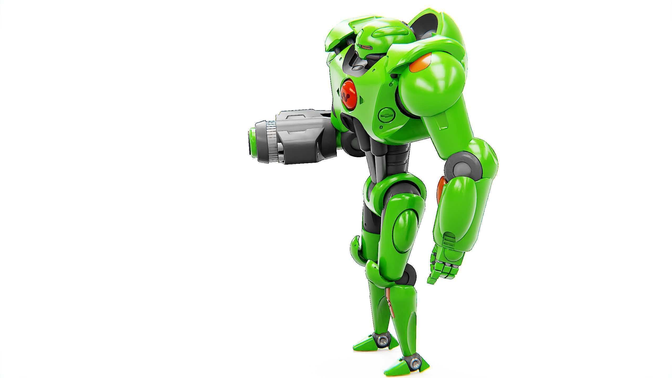 BATTLE DROID OSTRADAM  Rigged for Unreal Engine - Unity - MIXAMO 3D model_7