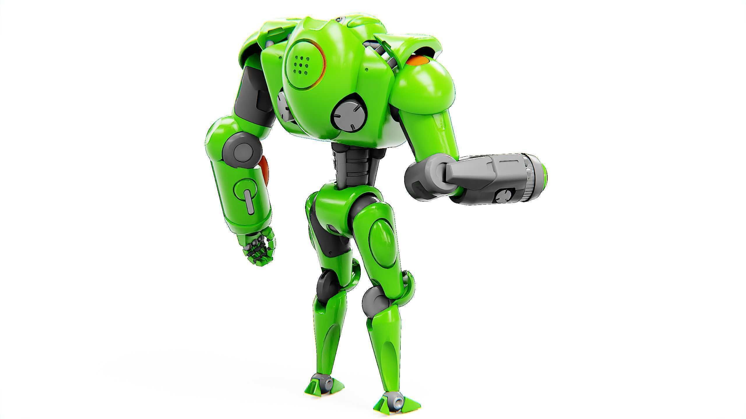 BATTLE DROID OSTRADAM  Rigged for Unreal Engine - Unity - MIXAMO 3D model_18