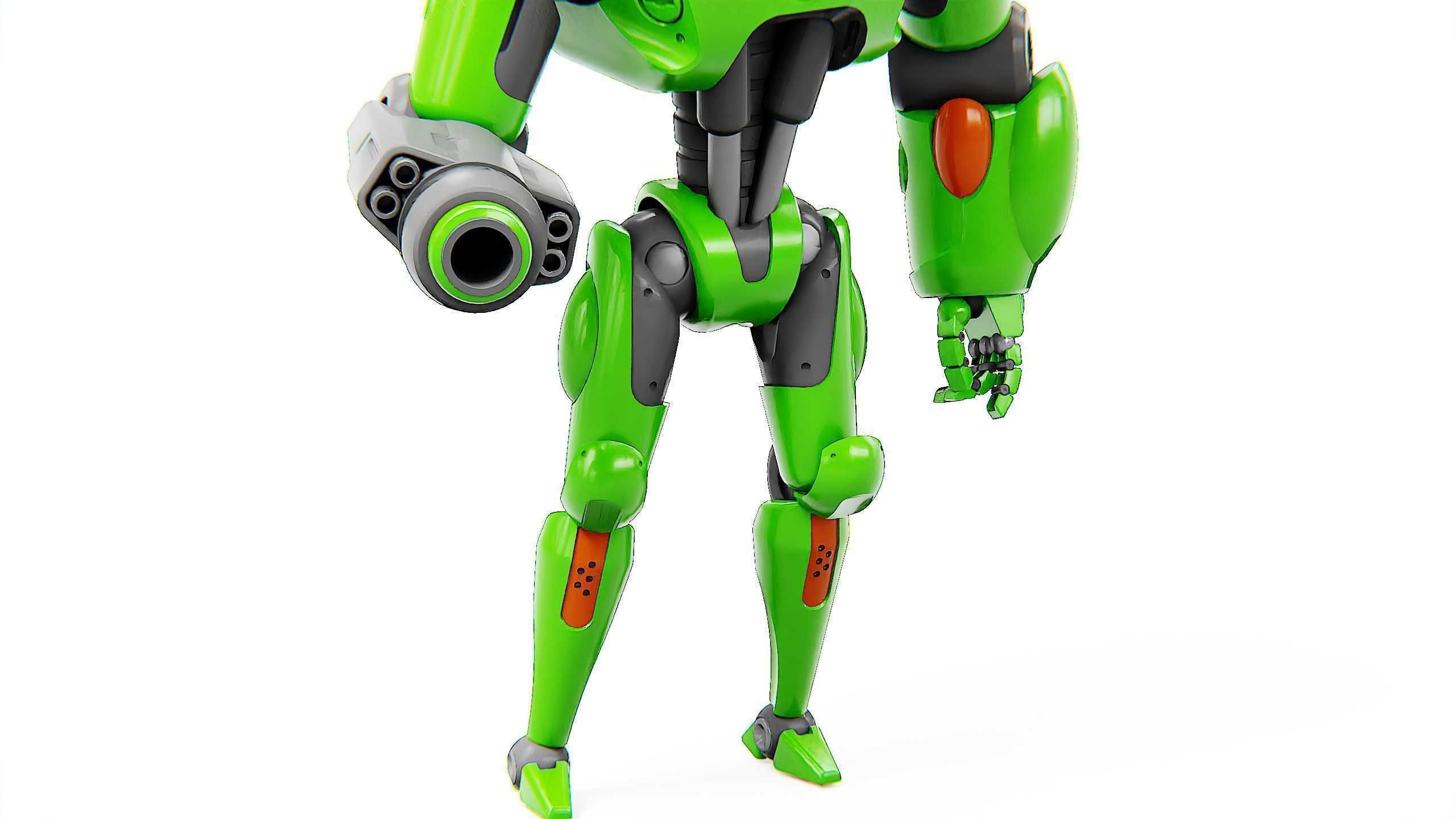 BATTLE DROID OSTRADAM  Rigged for Unreal Engine - Unity - MIXAMO 3D model_26