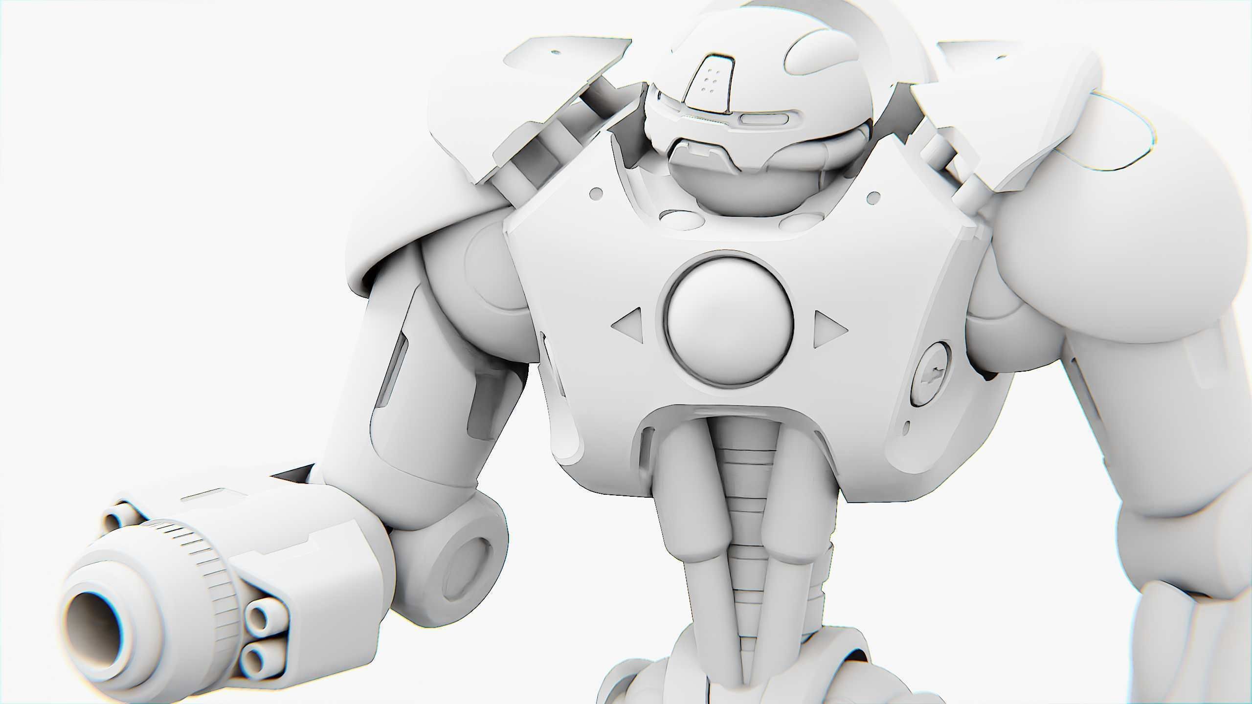 BATTLE DROID OSTRADAM  Rigged for Unreal Engine - Unity - MIXAMO 3D model_34