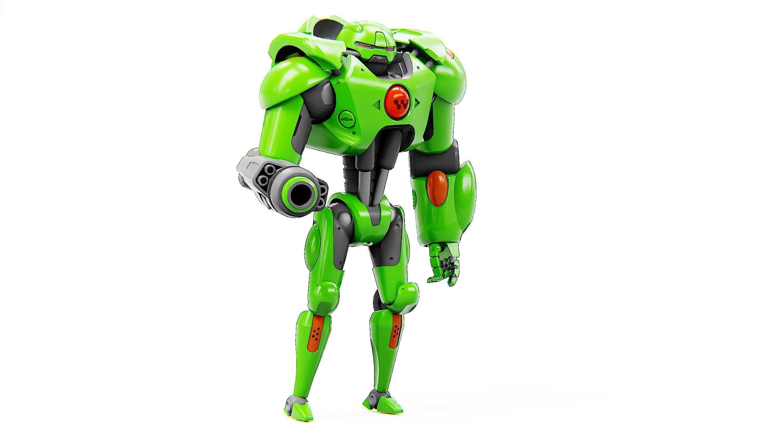 BATTLE DROID OSTRADAM  Rigged for Unreal Engine - Unity - MIXAMO 3D model_21