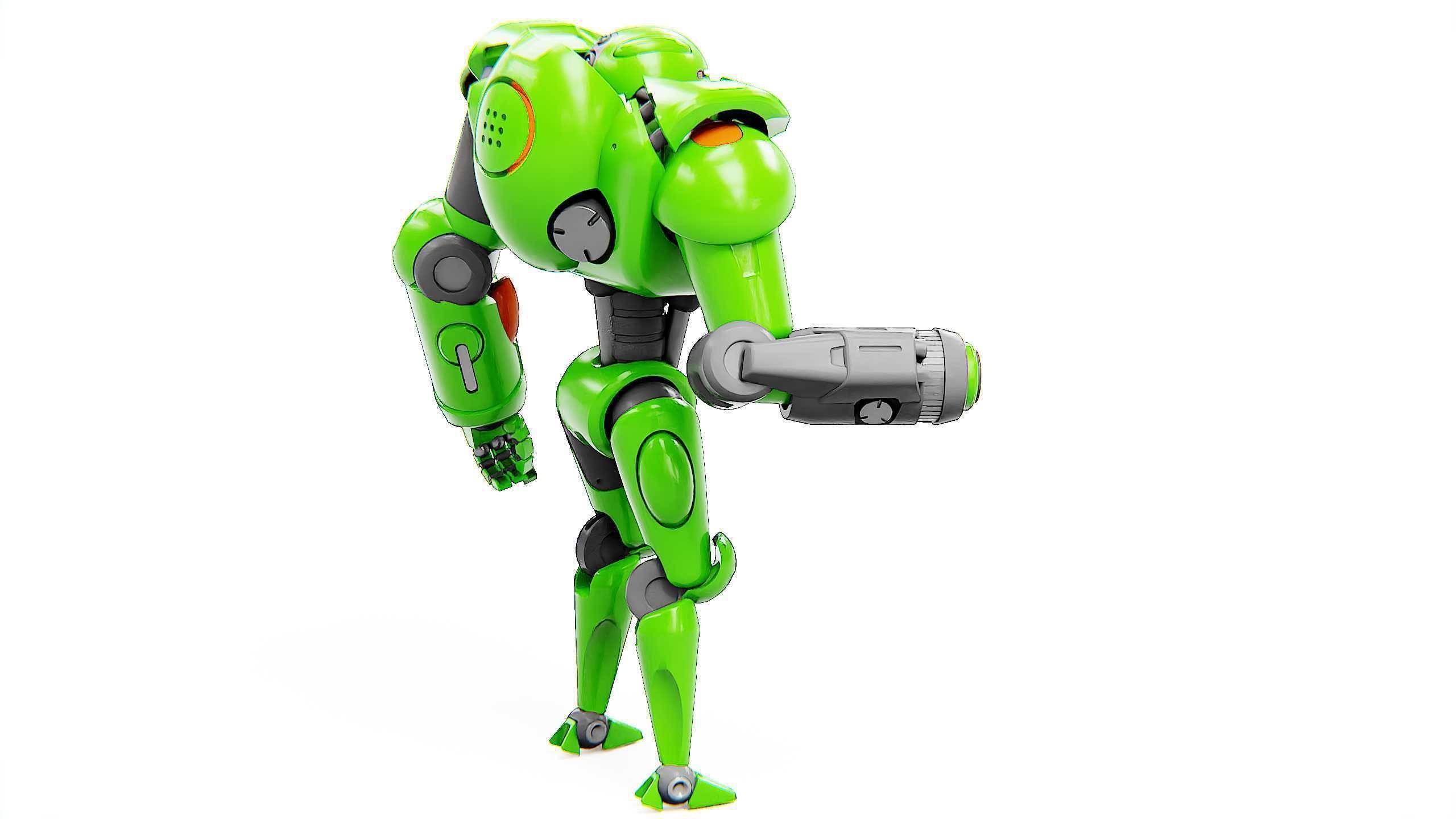 BATTLE DROID OSTRADAM  Rigged for Unreal Engine - Unity - MIXAMO 3D model_19