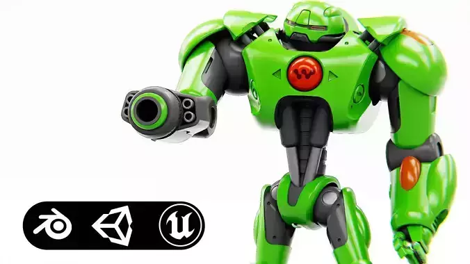 BATTLE DROID OSTRADAM  Rigged for Unreal Engine - Unity - MIXAMO 3D model