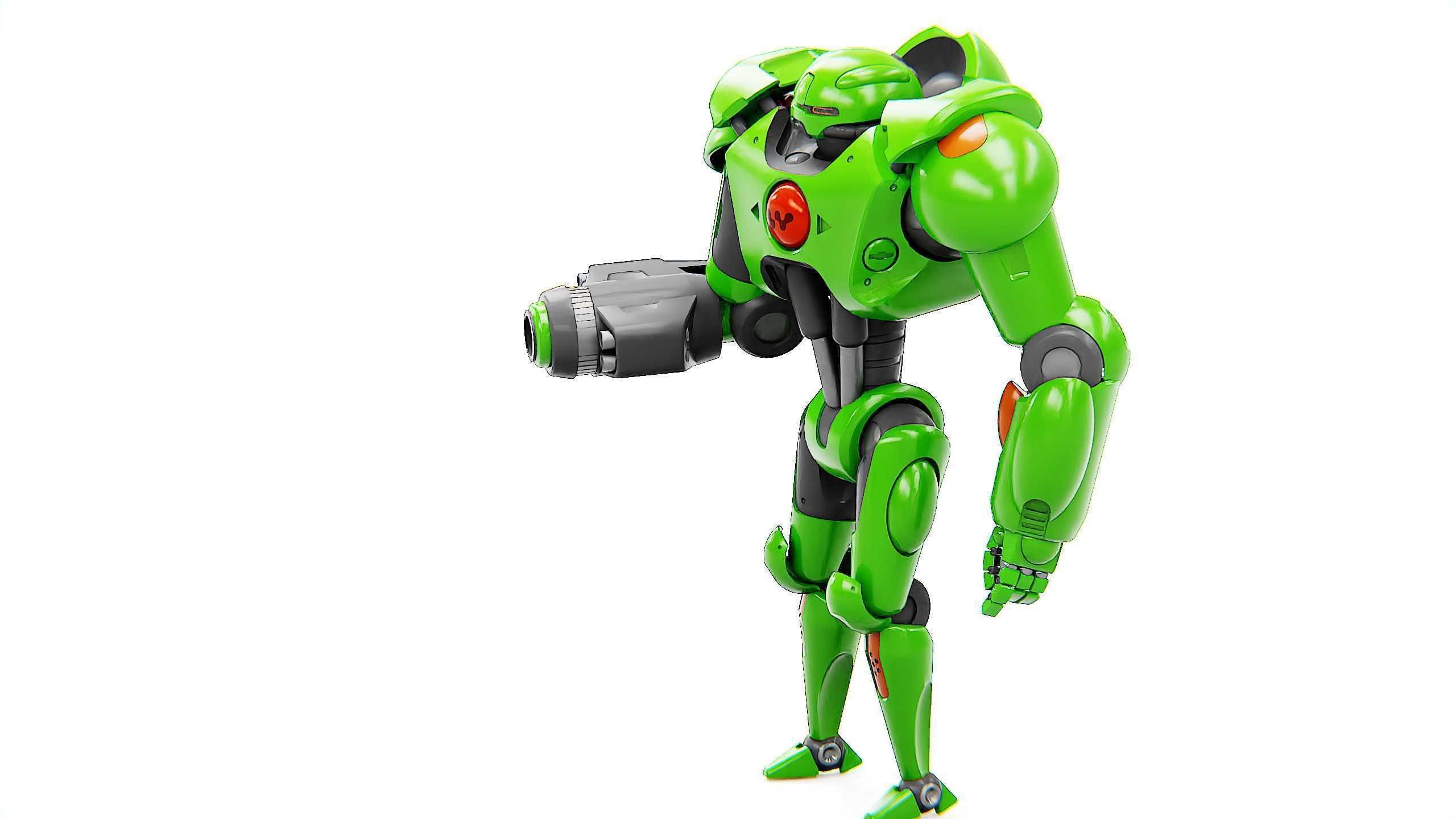 BATTLE DROID OSTRADAM  Rigged for Unreal Engine - Unity - MIXAMO 3D model_6