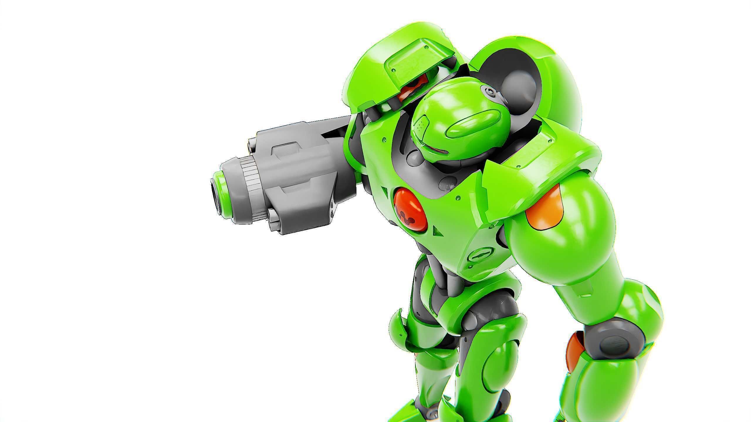 BATTLE DROID OSTRADAM  Rigged for Unreal Engine - Unity - MIXAMO 3D model_28