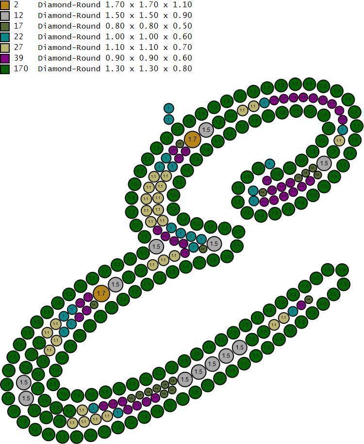 Custom Initial E Letter Diamond Pendant A to Z Alphabet Necklace 3D print model_16