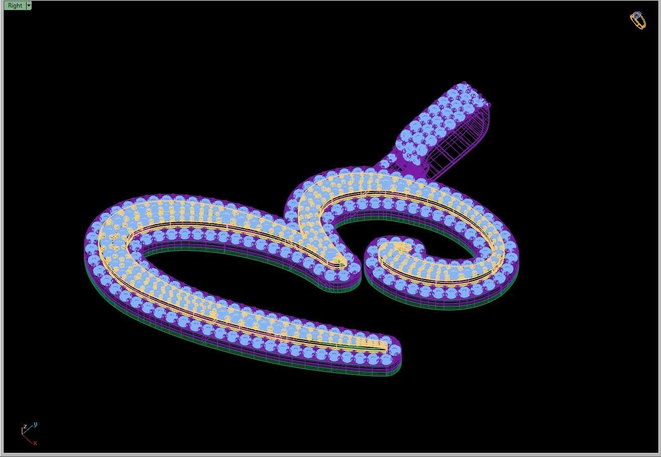 Custom Initial E Letter Diamond Pendant A to Z Alphabet Necklace 3D print model_11