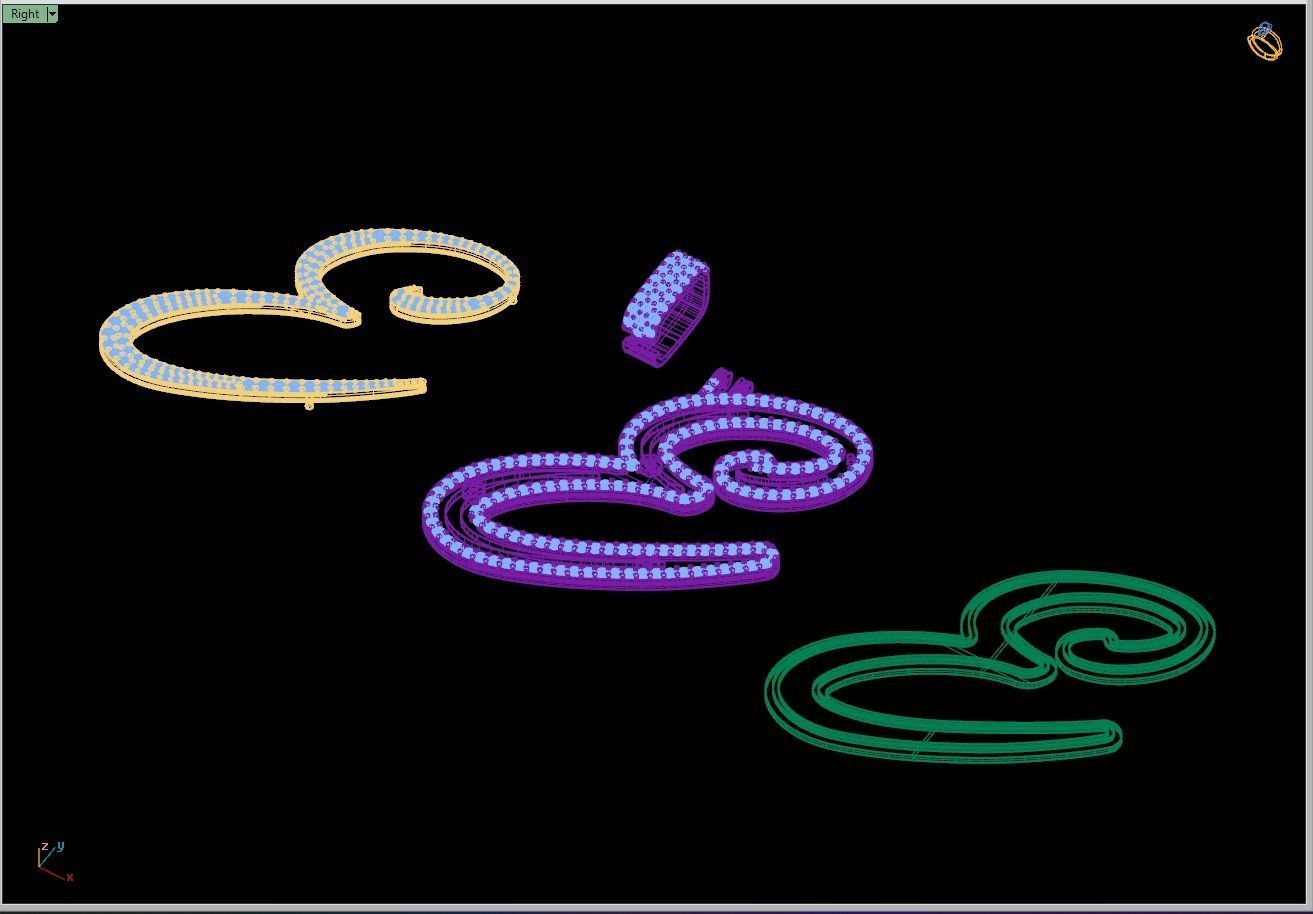 Custom Initial E Letter Diamond Pendant A to Z Alphabet Necklace 3D print model_13