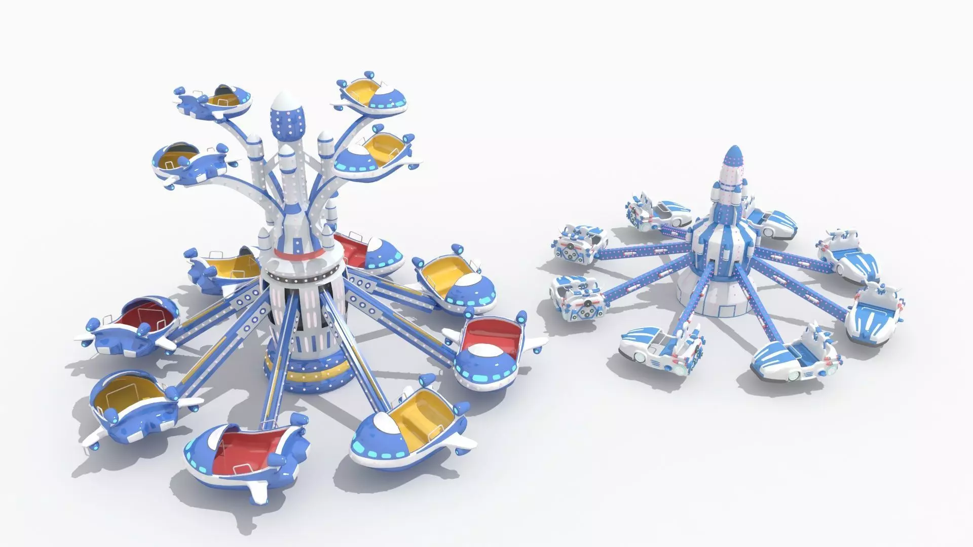 Rotating aircraft 3D model