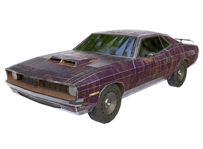 Cartoon car 03 Low-poly 3D model 5