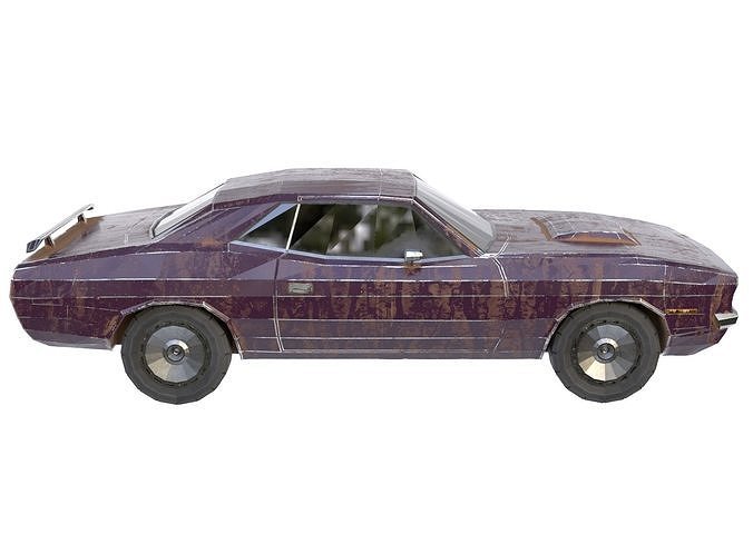 Cartoon car 03 Low-poly 3D model 7