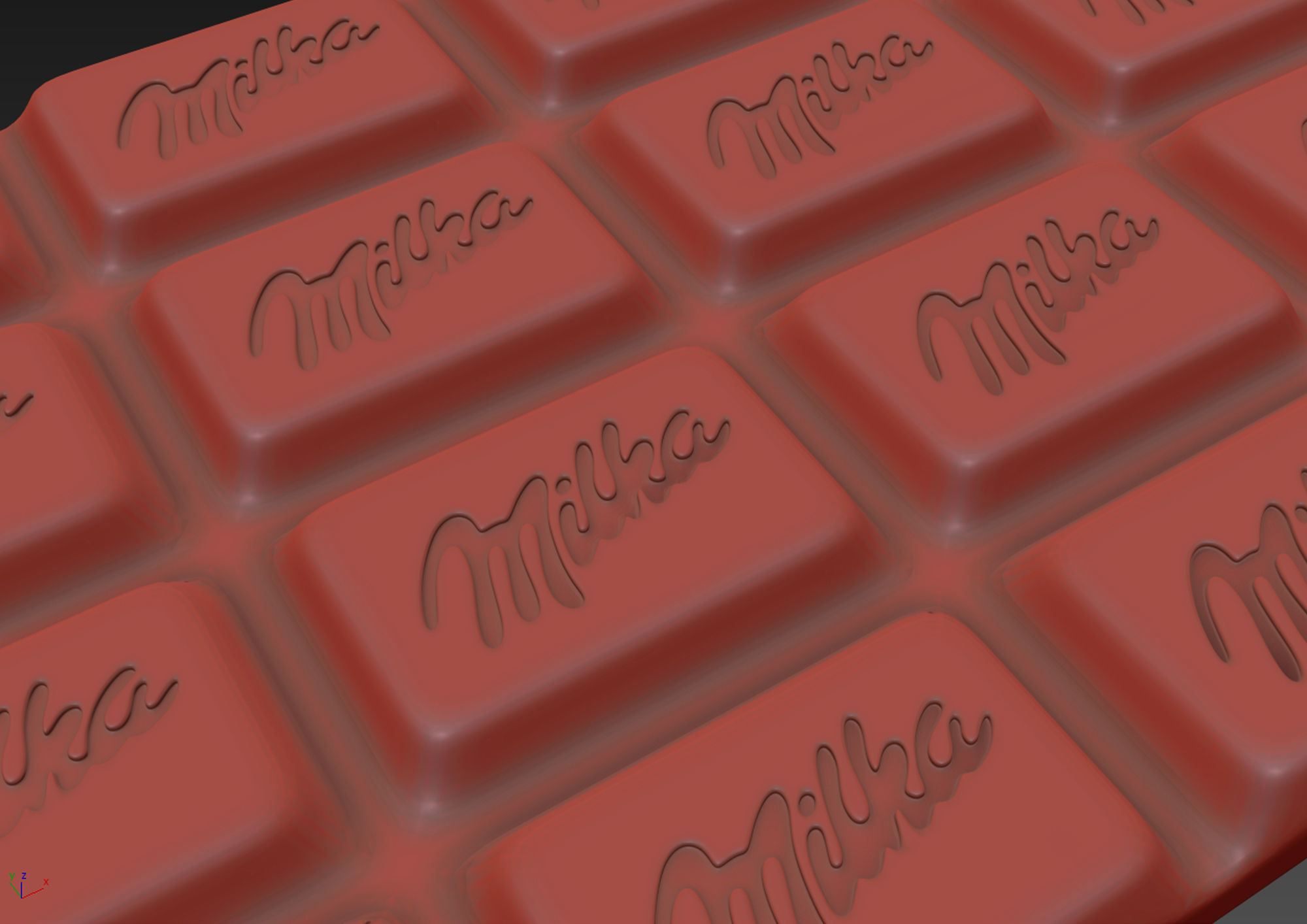 Milka Chocolate Bar 3D model_2