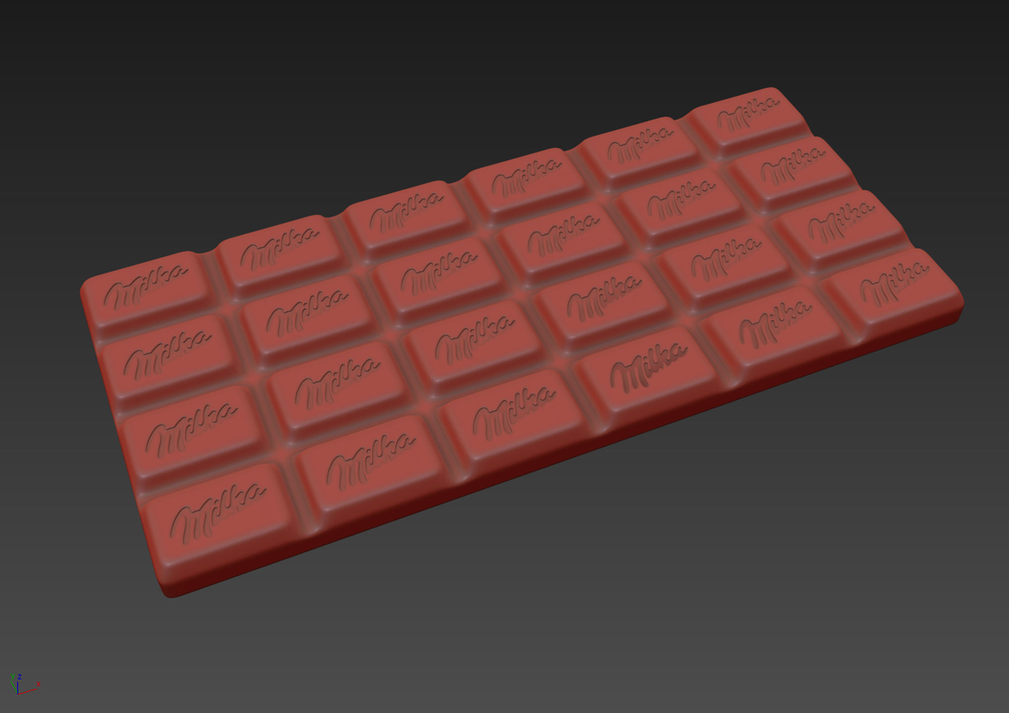 Milka Chocolate Bar 3D model_8