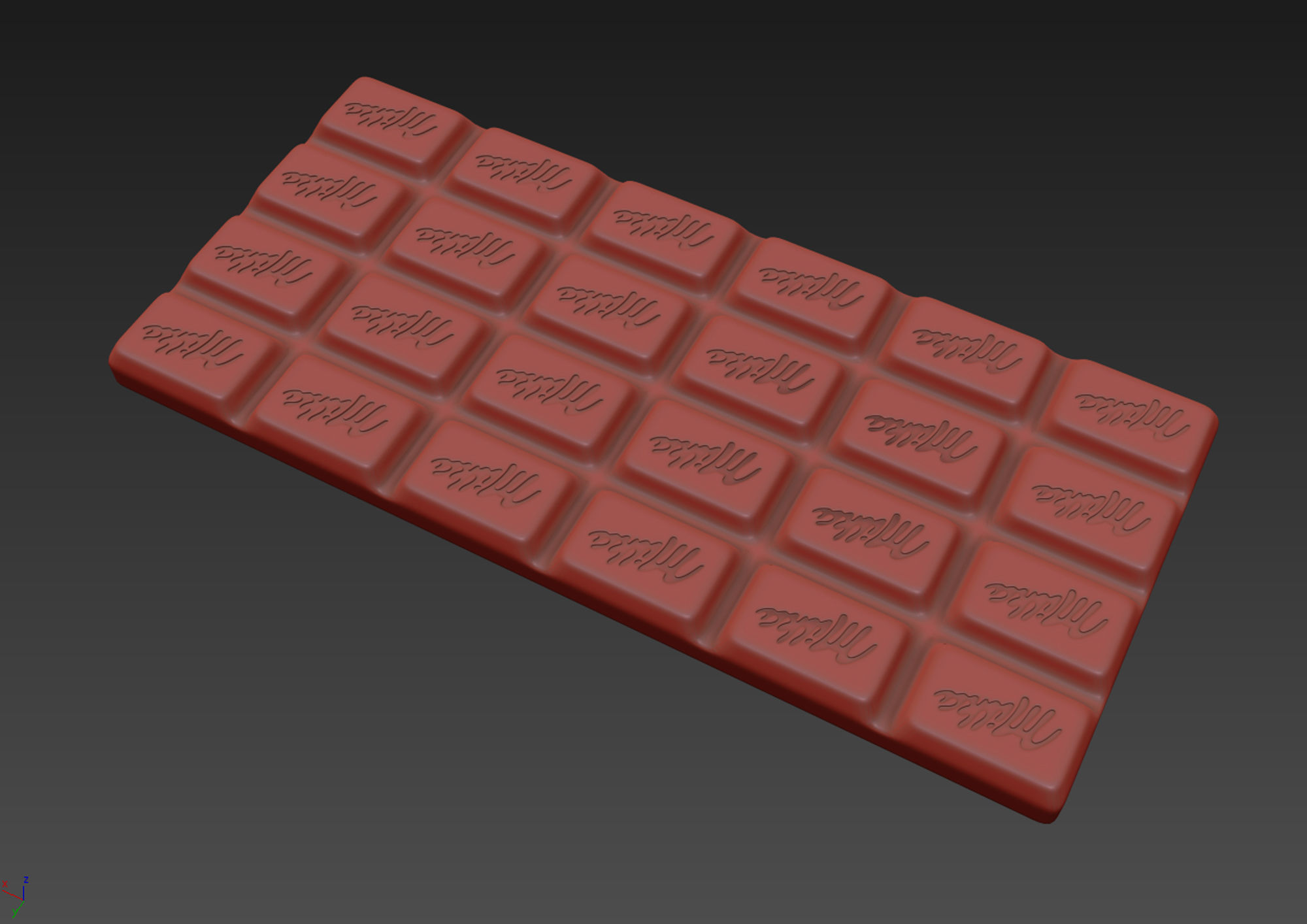 Milka Chocolate Bar 3D model_9