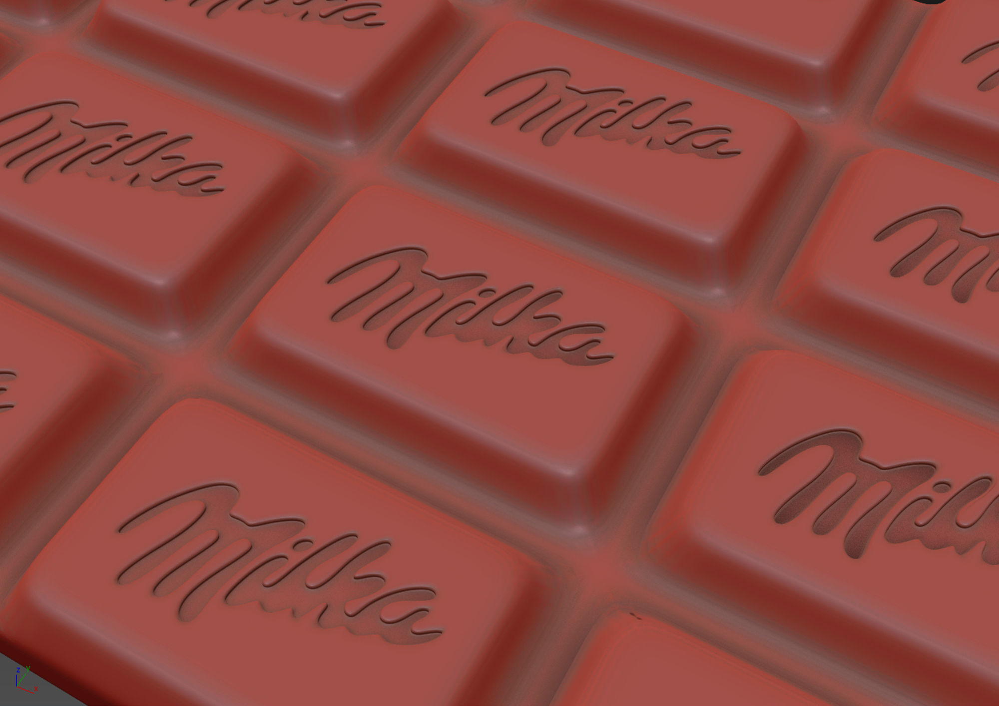Milka Chocolate Bar 3D model_5