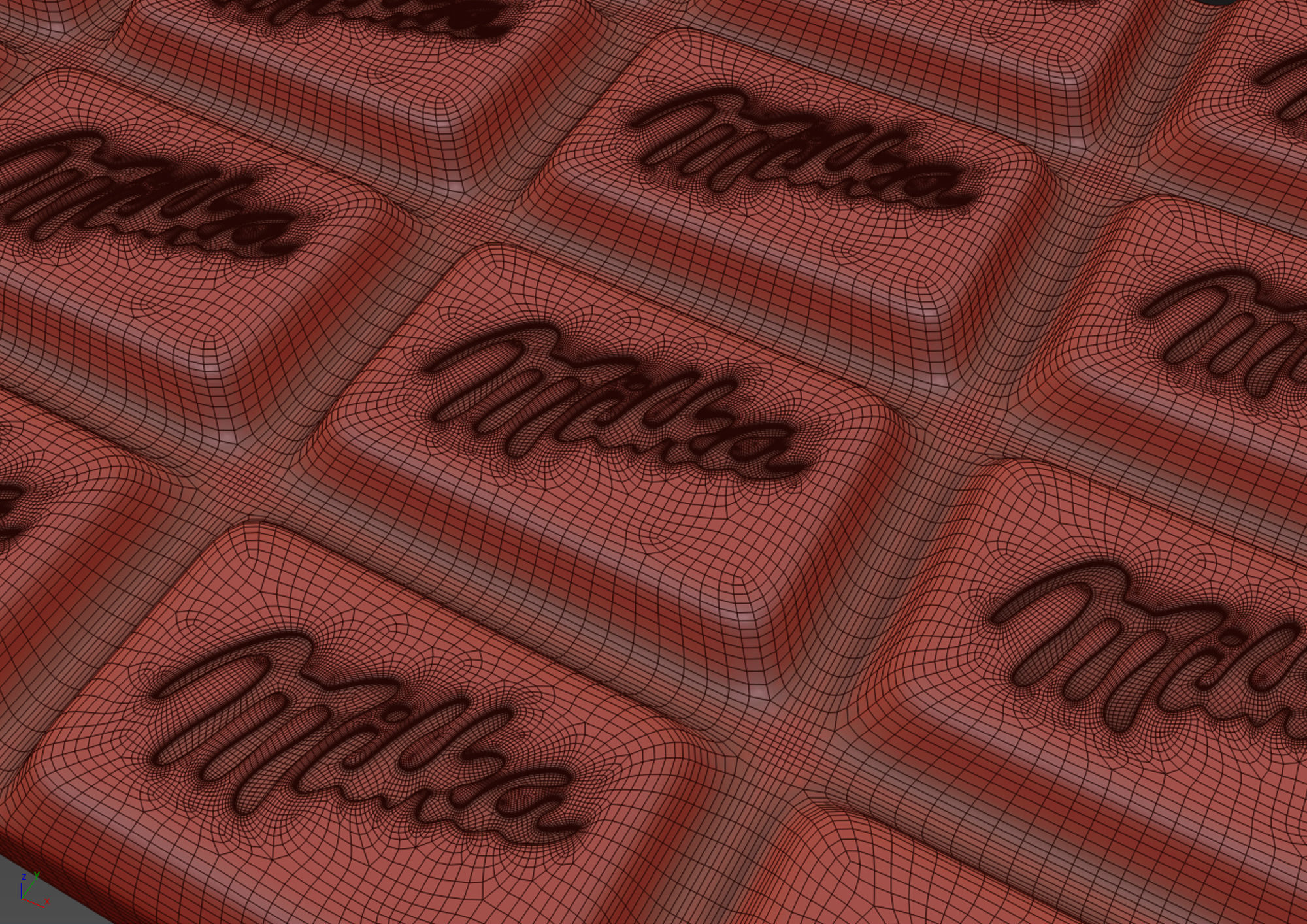 Milka Chocolate Bar 3D model_7