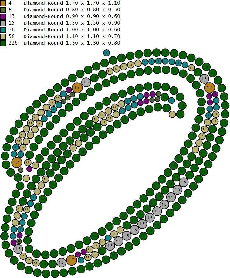 Custom Initial O Letter Diamond Pendant A to Z Alphabet Necklace 3D print model_14