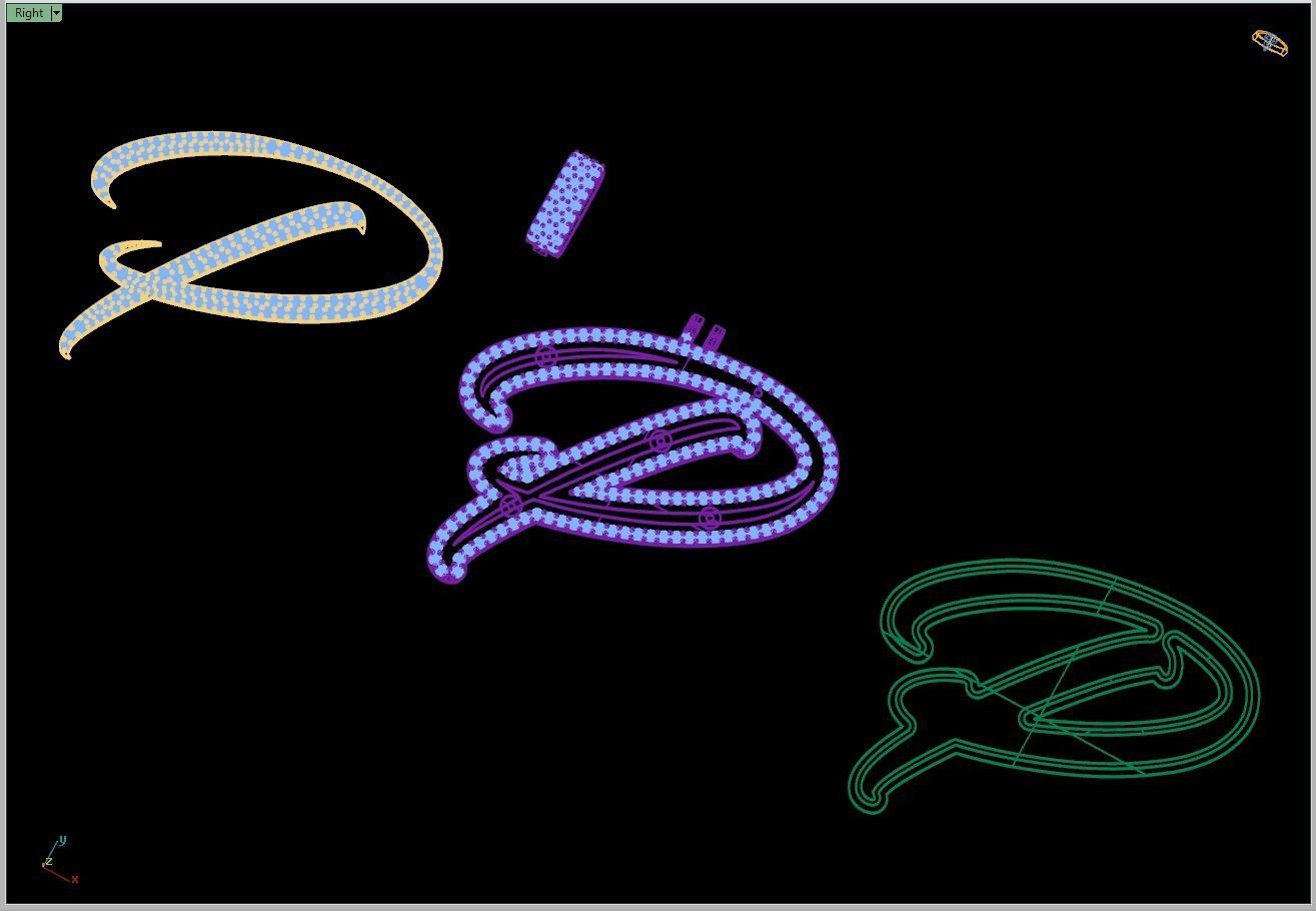 Custom Initial P Letter Diamond Pendant A to Z Alphabet Necklace 3D print model_13